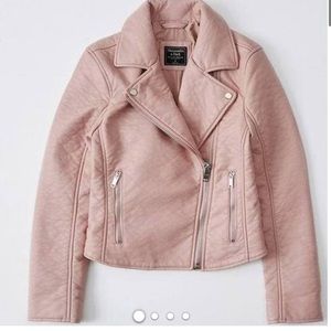 Faux Leather Jacket - Pink